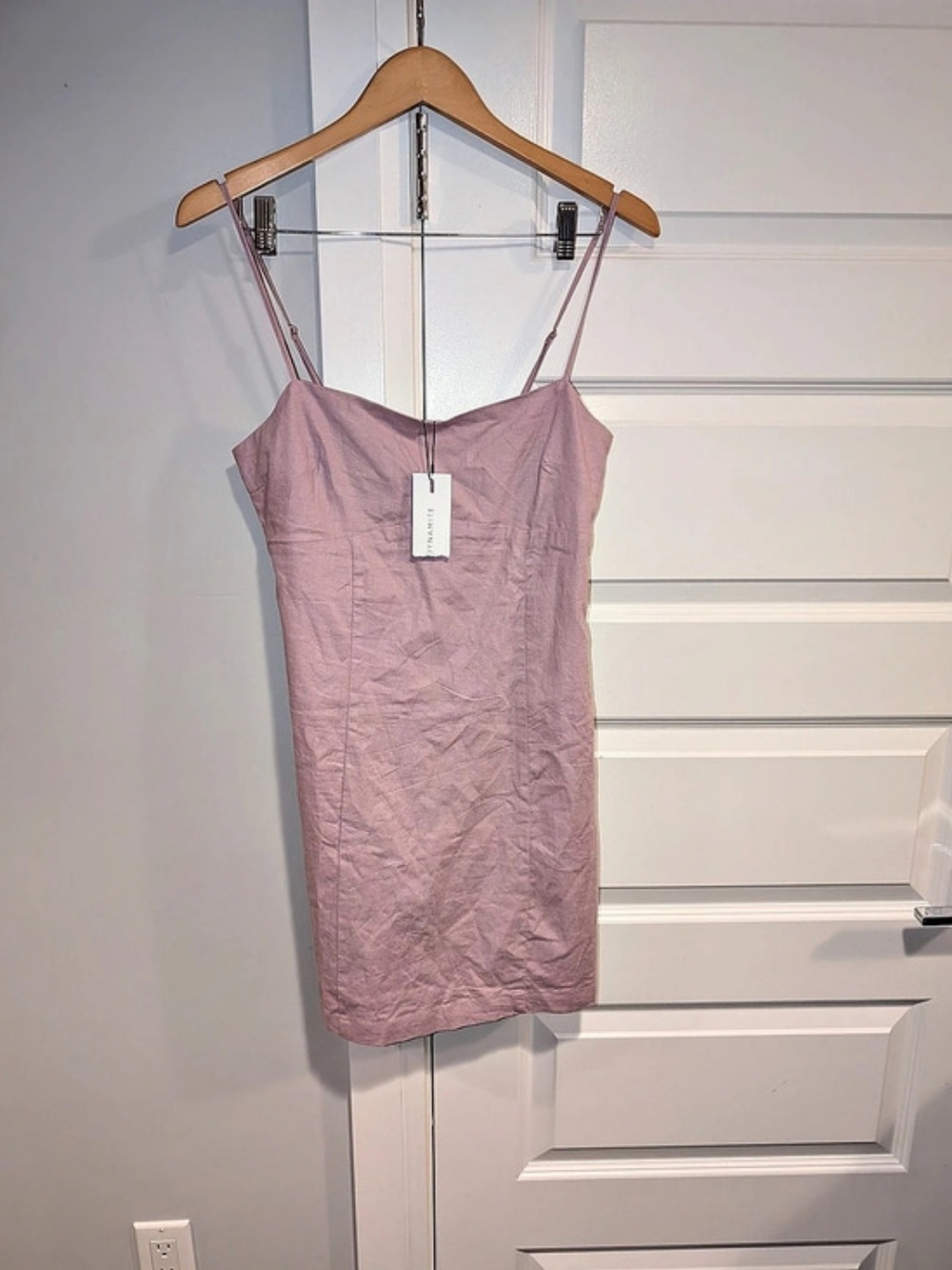 Dynamite Linen-Blend Front Seam Mini Dress Size Small NWT